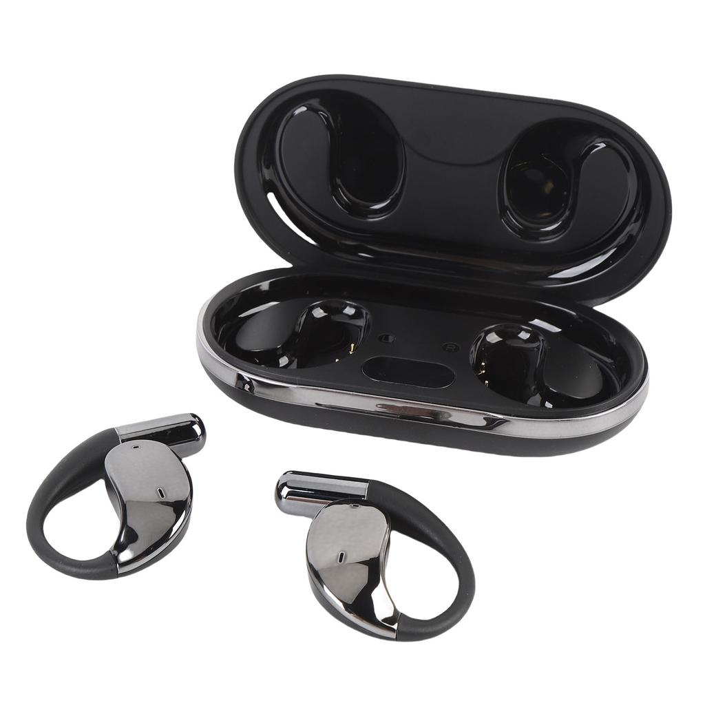 Al Translation Earphone Bluetooth V5.4 Ear Hook Language Translator Earbuds Long Battery Life Black
