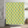 Floral Shower Curtain Botanical Lemon Tree Pattern Waterproof Fabric Bathroom Decor Vintage Farmhouse Style Wall Art