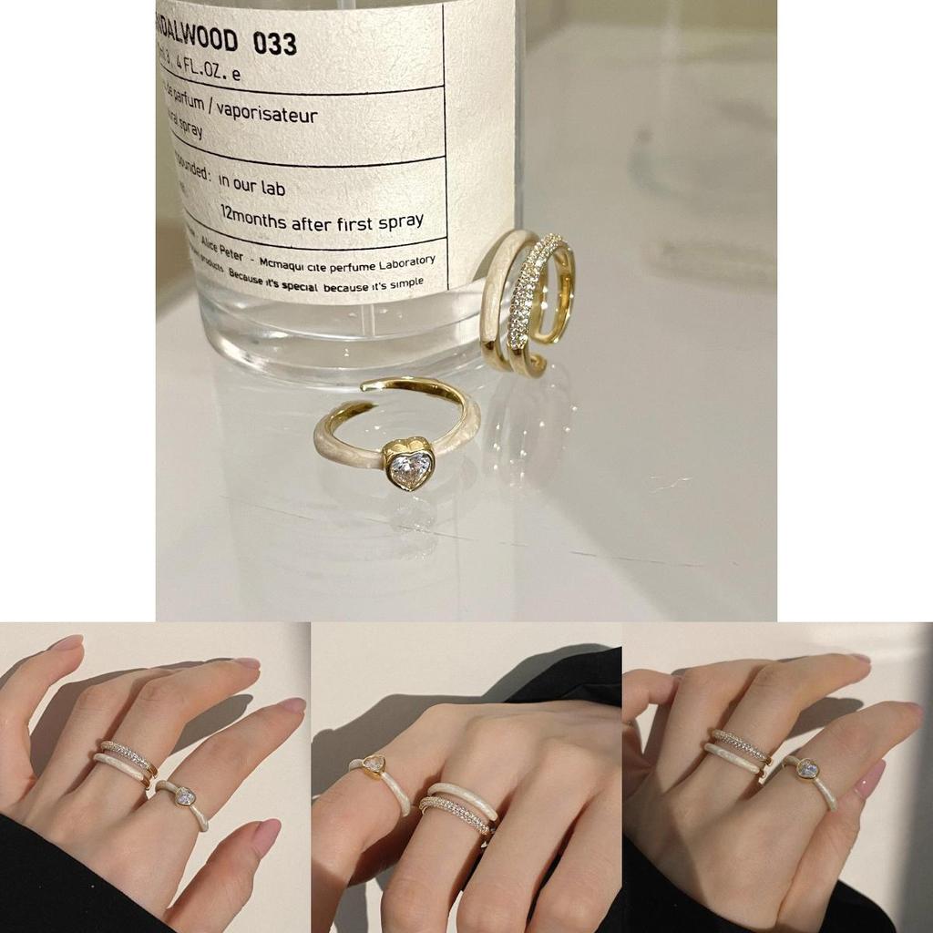 Elegant Copper Heart Ring For Women Featuring Trendy Geometric Style And Adjustable Fit