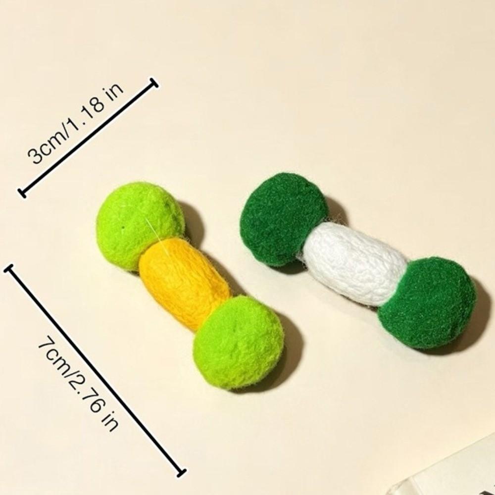 2PCS Soft Plush Cat Chew Toys Bite-Resistant Interactive Cat Toys Cat Teaser Toy  Indoor Use