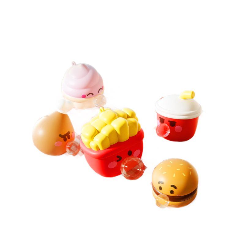 Bubble Blowing Decompression Toy: Fries, Hamburger, Coke Gift