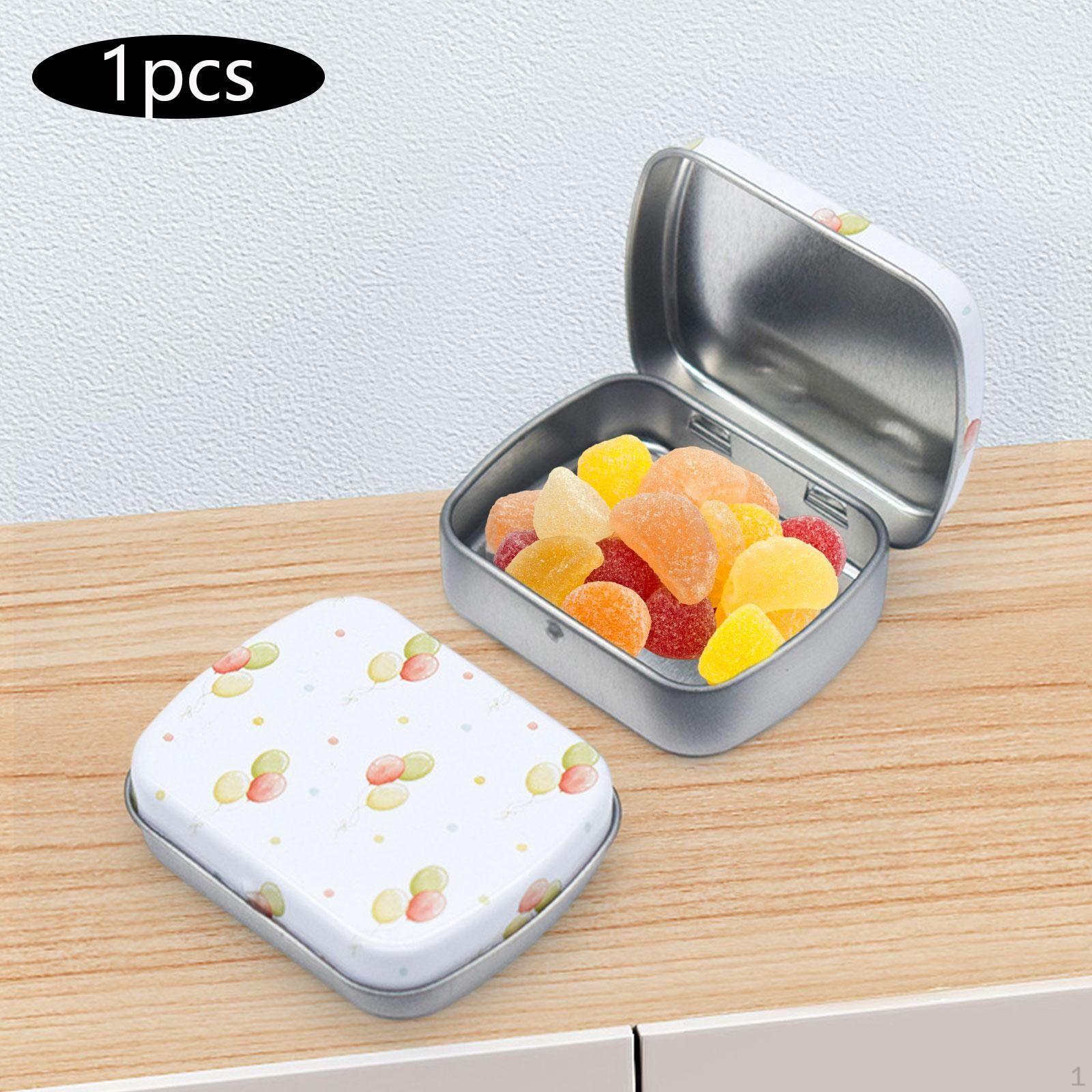 

Маленька жерстяна коробка-контейнер із кришкою. Свічка для цукерок із металевими шарнірами Small Balloon