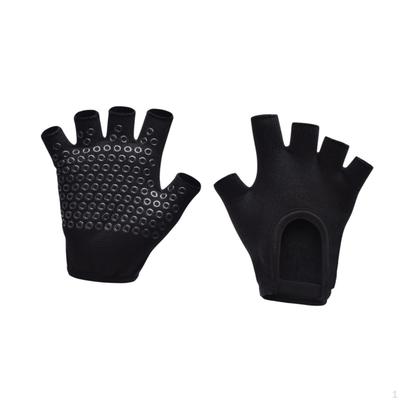 Yoga Gloves Hand Protector Gym Anti Slip Half Finger for Training Weightlifting