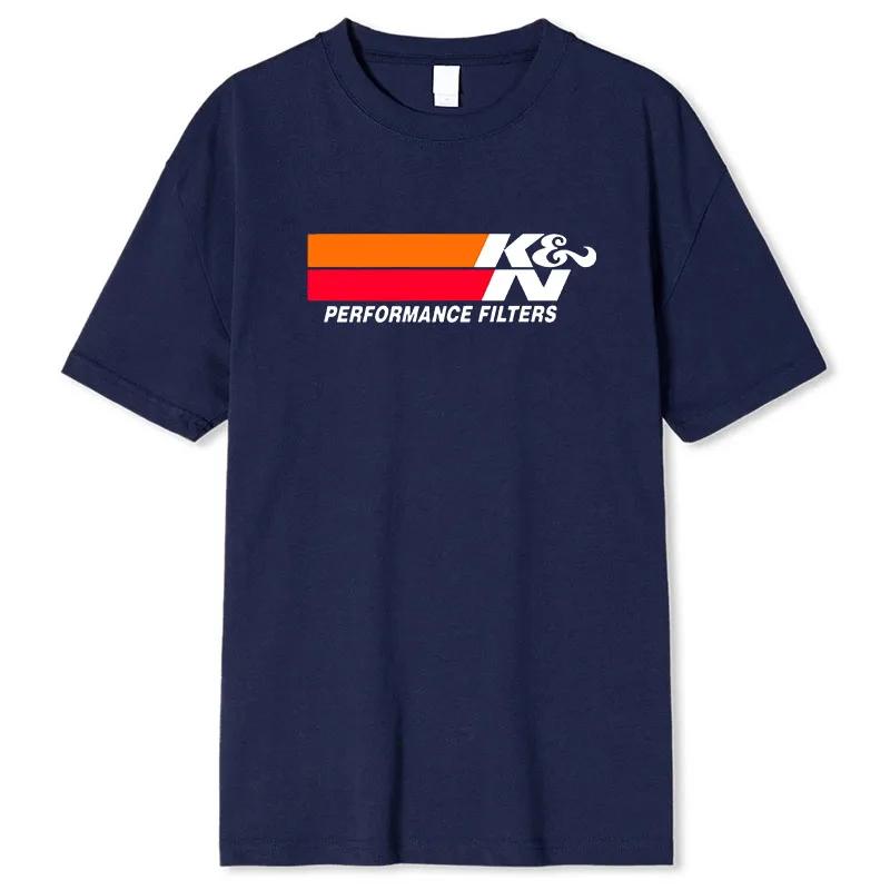T-ShirtK&N Hochleistungs-Luft- und Ölfilter Luftansaugungen Herren Baumwolle Cool Harajuku Lustiges T-Shirt Männliches Vintage T-Shirt