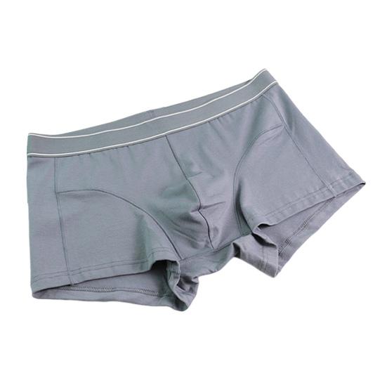 

Мужские трусы-боксеры, эластичные, средней посадки, U-образные, однотонные, дышащие, гладкие линии L темно-серого