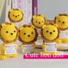 Crochet Positive Lion Doll With Card Home Room Decor Handmade Knitting Emotional Support Lion Animal Ornament Christmas Gift