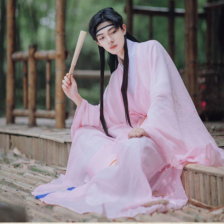 Hanfu Herren-Hemd mit großen Ärmeln, Herren-Ritteranzug