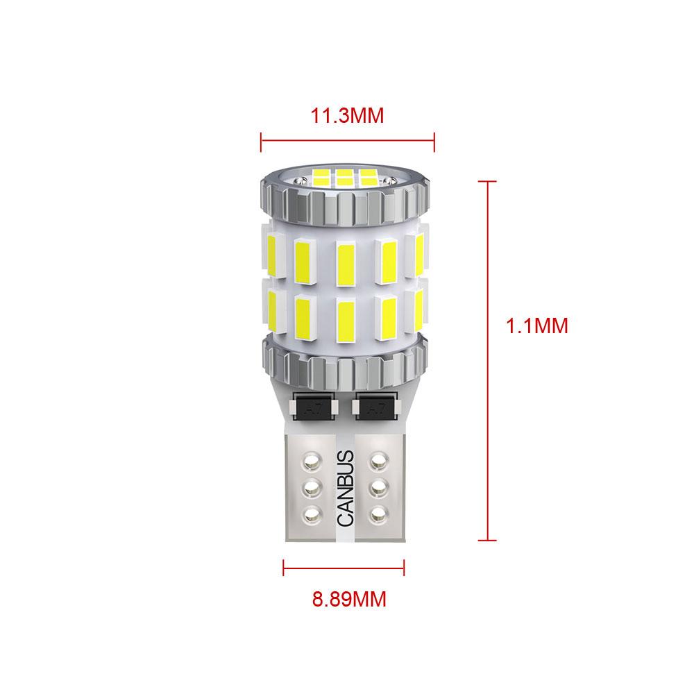 2pcs T10 W5W LED Canbus Bulbs 168 194 3014 SMD Wedge Parking Light License Plate Light Clearance Lights Reading Lamps White