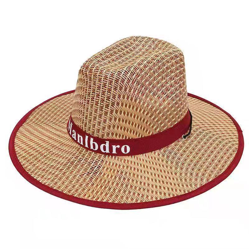 

Men s Wide Brim Sun Protection Straw Hat for Summer Beach and Fishing
