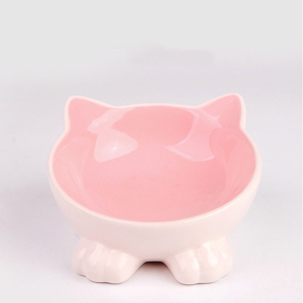 Slanted Mouth Dog Food Feeding Basin Non-slip Pet Drinking Feeder  Neck Protection