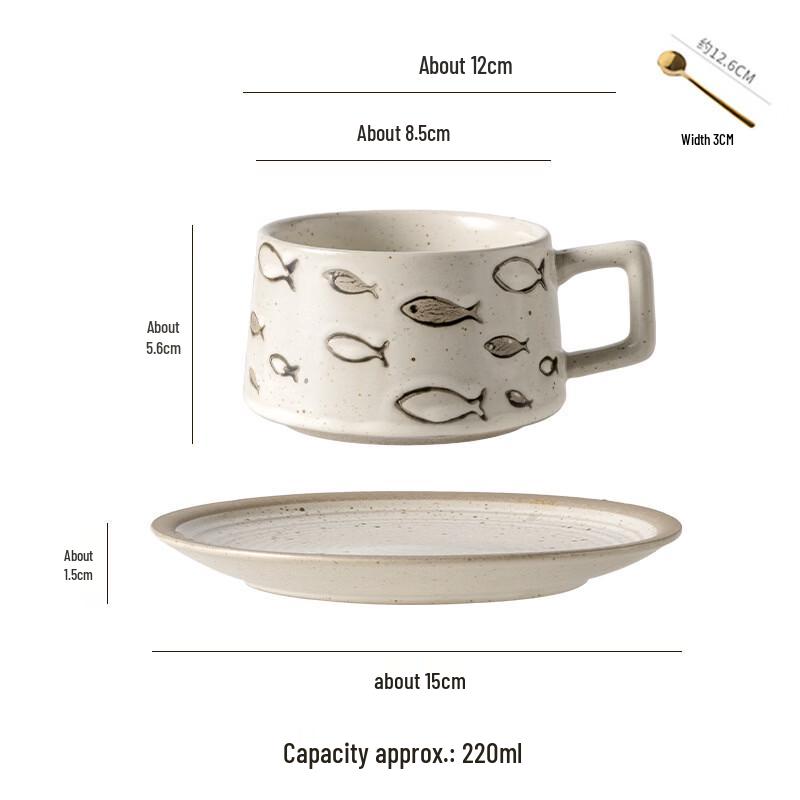 

Japanese Style Ceramic Coffee Cup & Saucer Set