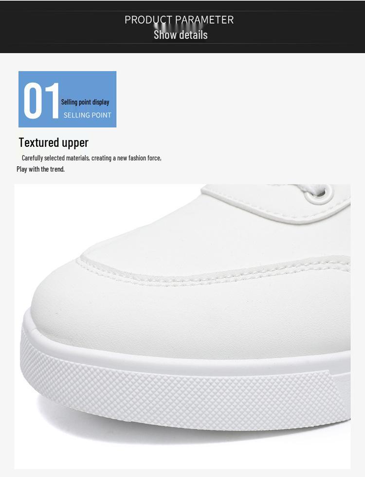 Versatile 2025 Plus Size Men's Fashion Sneakers - All-Season Soft Sole White Shoes