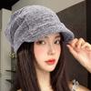 Warm Slouchy Beanie Thick Knit Pullover Hat Visor Bonnet Hat Winter Warm Cap  Ladies
