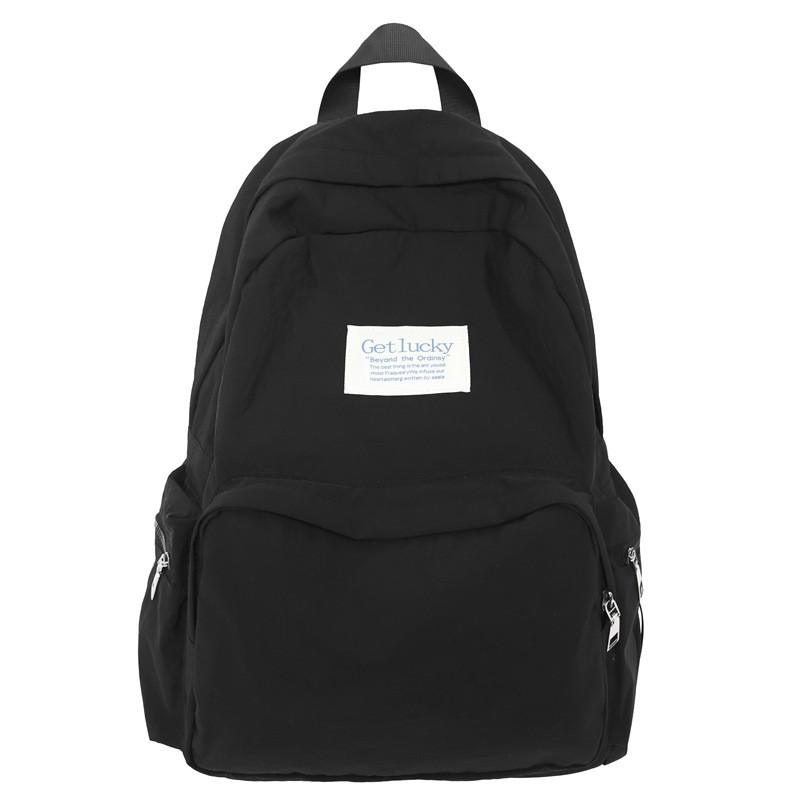 Nylon School Backpack With Breathable Air Cushion Straps For College Students