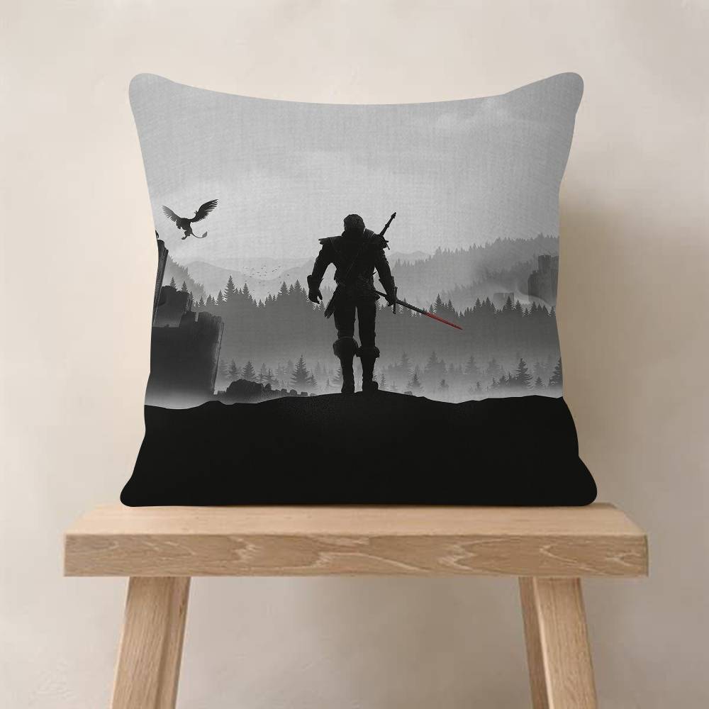 Game The WWitcher 3 Office Cushion Pillowcase Car Cushion Cover45X45CM Lumbar Pillowcase Sofa Pillowcover