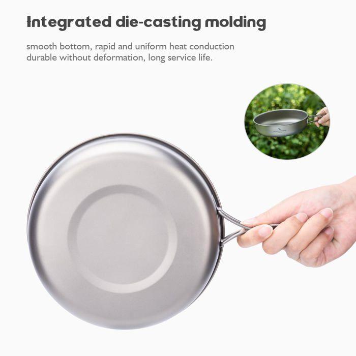 Vaisselle - Couverts Ibasingo - Ti15144I-B - Titane ultraléger - Poignée pliante - Anti-corrosion