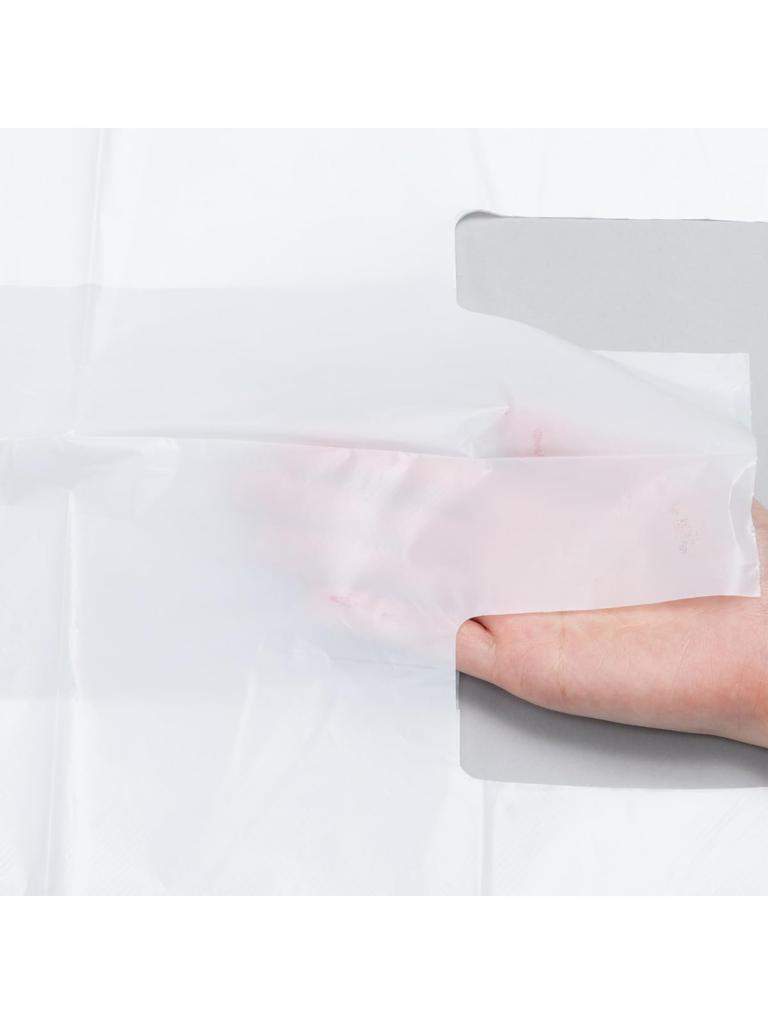 Japan Pack Plastic Bags with Milky 50cm H x 26cm W 14cm D x Easy Extra 100 Bags per Set of PRH28W Handles, White, Approx. 10L, + 0.017mm Thick,