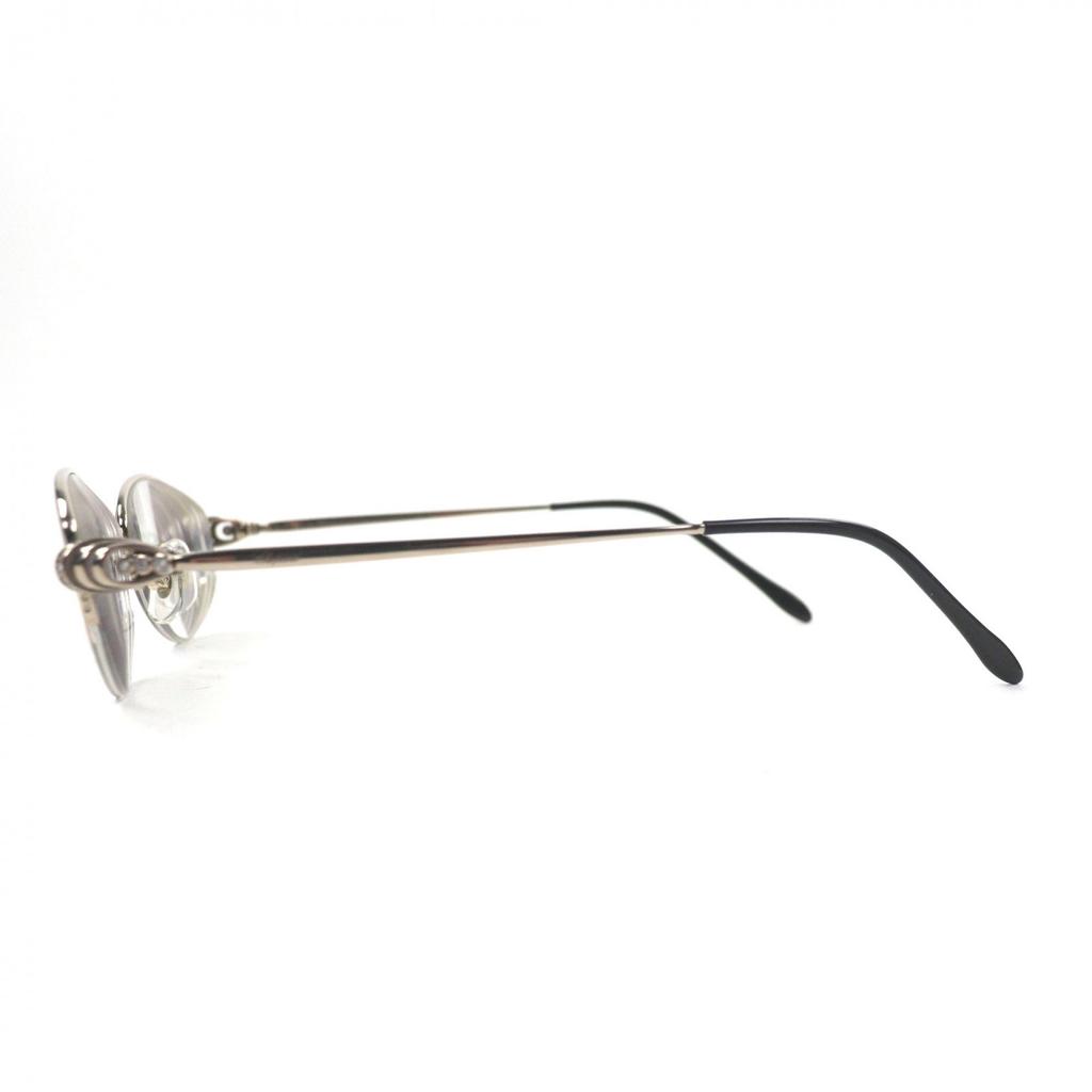 Great Chopard Glasses Half rim with logo Silver K14WG mens Used