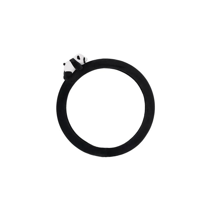 Panda car steering wheel cover cartoon plush comfortable car handle cover winter anti-freeze car steering wheel cover maorong panda