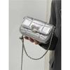 Silver Bag Women 2025 New Trendy Niche Design Chain Underarm Shoulder Bag Premium Texture Messenger Bag Women