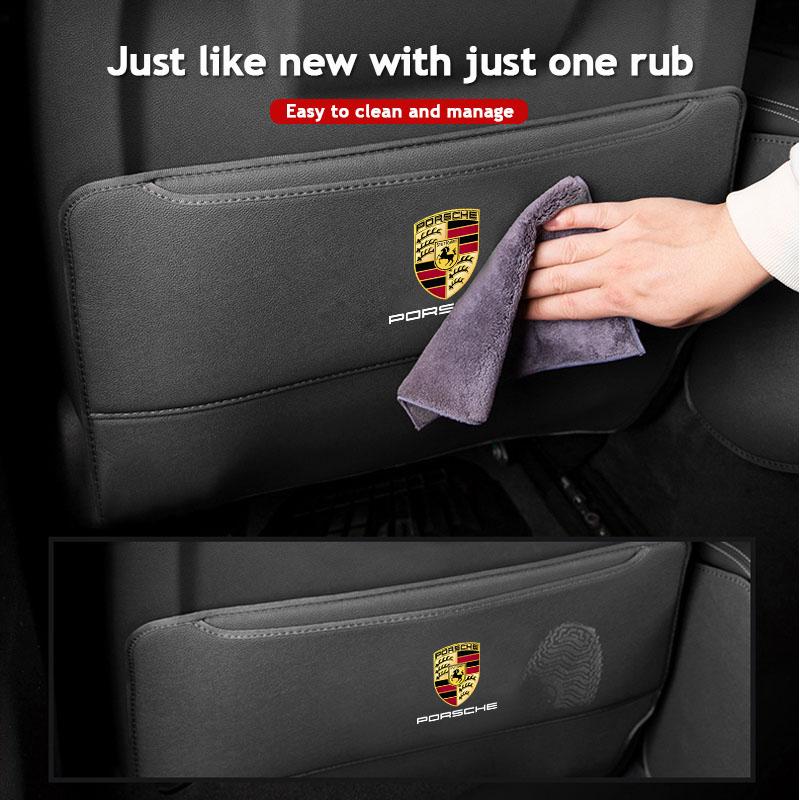 Covoraș Anti-Lovire cu Piciorul pentru Scaun Auto, Protector Spătar Scaun, Accesorii Pentru Porsche Panamera Taycan 911 718 Macan Cayenne Boxster Cayman 918