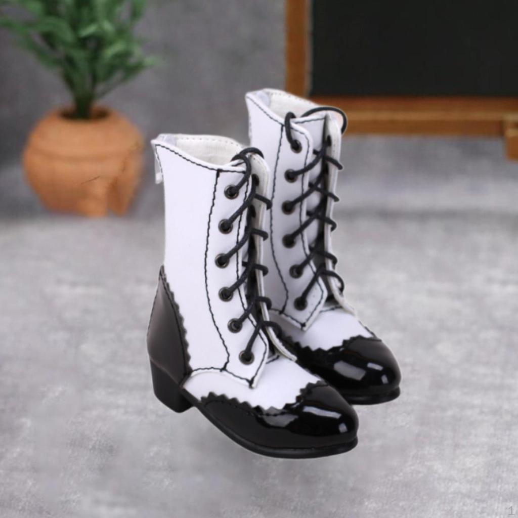 1/4 Actionfiguren Schnürstiefel, Dicke Absätze, 12" Puppe Niedrig Tragbarer Weiblicher Körper