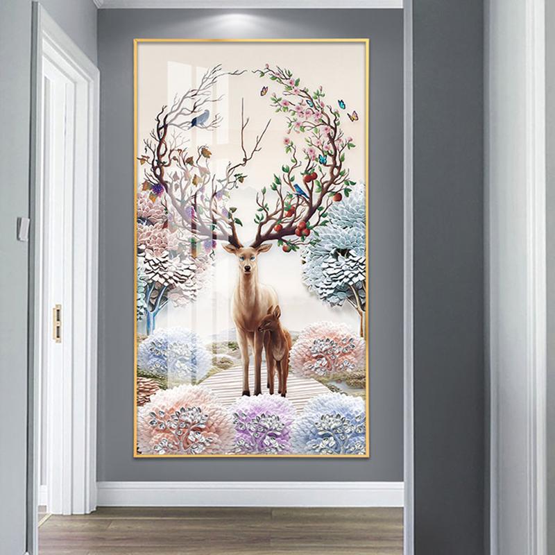 

40x100 5D Алмазная картина «Лось» Полная вышивка стразами Мозаика Вышивка крестом Домашний декор Домашние развлечения