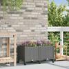Garden Planter with Wheels Light Gray 80 x 40 x 48 cm PP