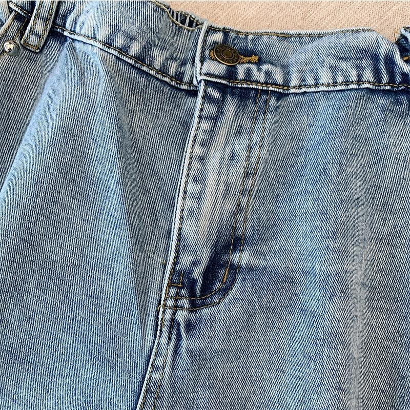 Plus-size Women's Ripped Denim Shorts Summer New High-waisted Hot Pants