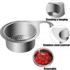 Stainless Steel Swan Sink Strainer Basket, Stainless Steel Draining Basket for Sink, Corner Swan Filter Basket for Residue and Storage,