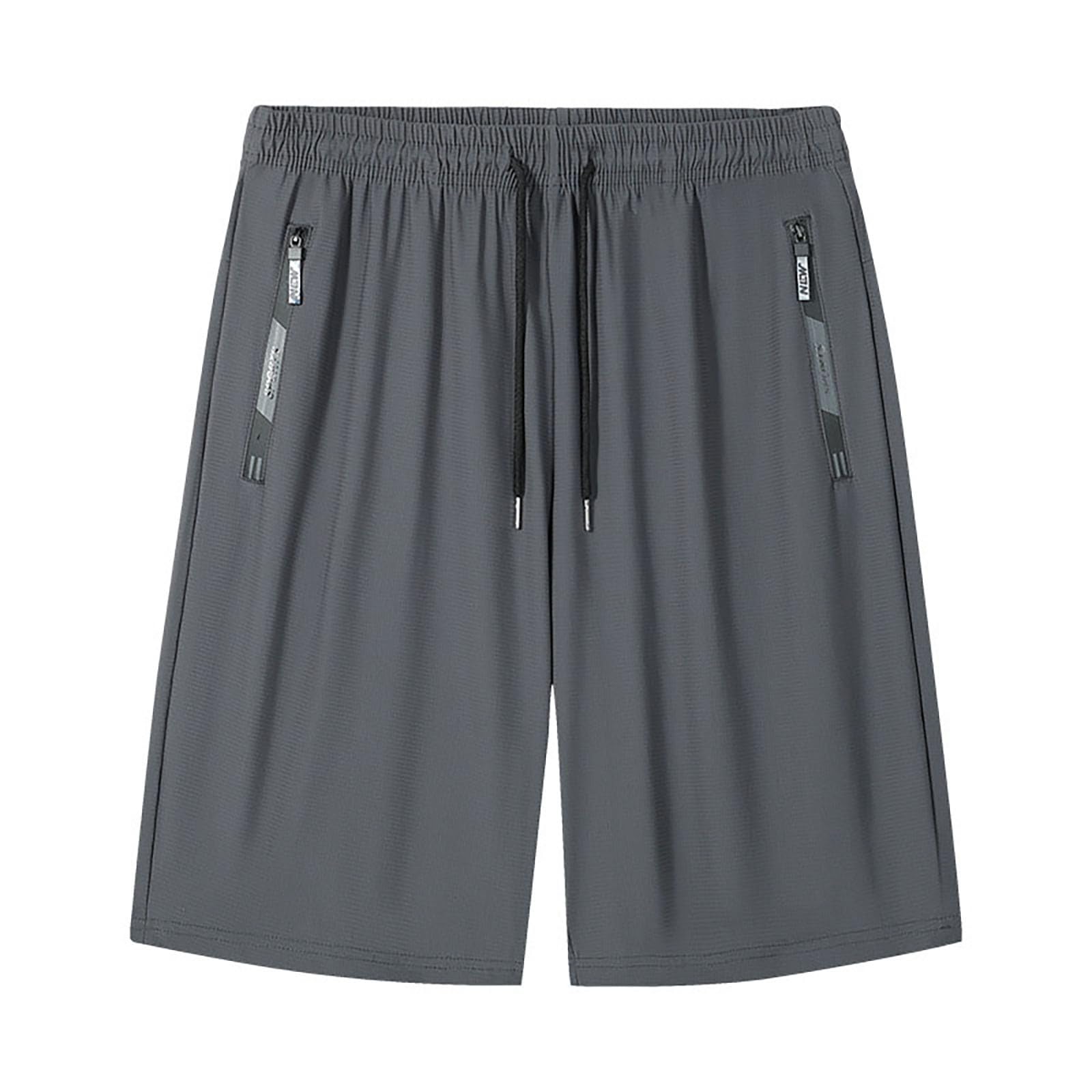 Men s Shorts, Summer Ice Silk Sports Quick Drying Pants, Loose Five Quarter Pants M