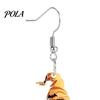 Anti-rust Metal Earrings 1 Pair Halloween Cute Ghost Earrings, Acrylic Dangle with Witch Secure Fit Hat Pumpkin Bat, Anti-Rust Hooks, Playful