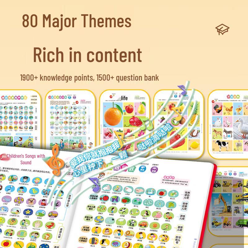 Intelligentes interaktives Audio-Lernbuch für Kinder