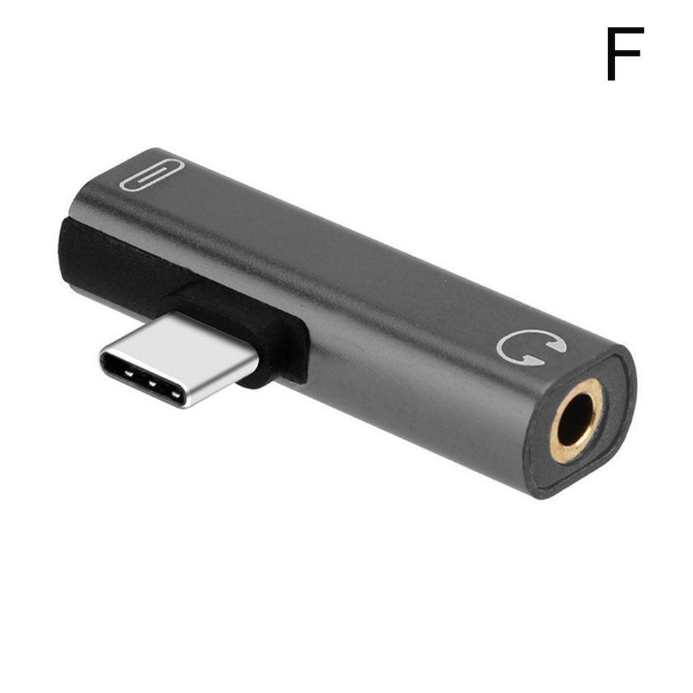2 In 1 Type C To 3.5mm Jack Converter Earphone Audio Adapter Usb Type Cable C To C Type Headphone Converter Cable Aux For Huawe