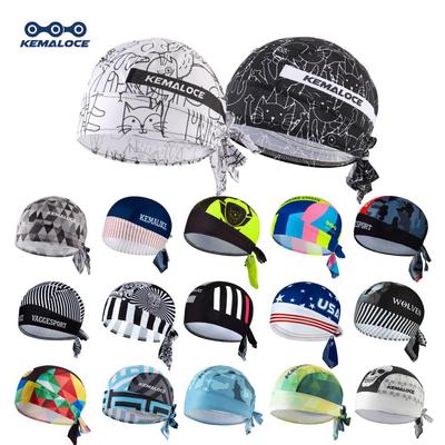 KEMALOCE Team Bike Bandana Kid Pirate White Cartoon Cat Adult Bicycle Cap Kopfbedeckung