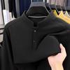 Herren Hoodie aus beidseitigem kationischem Fleece: 2025 Herbst/Winter Stehkragen Lässiges Warmes Basisschicht-Shirt