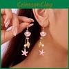Trendy Shell Ear Jewelry With Electroplated Finish For Casual Beach Look