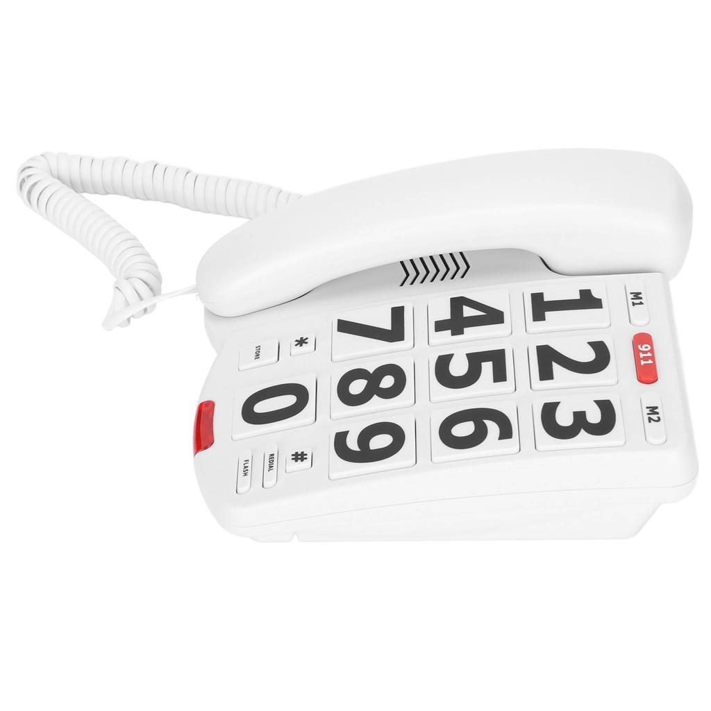 Big Button Phone Wired Big Button Landline Phone with Easy to Read Big Buttons and Super Loud Ringtones