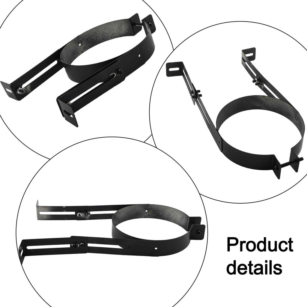 Adjustable Chimney Pipe Holder Motor 11.02 X 5.91 X 0.98 Inches Stainless Steel Bracket High Temperature Resistance
