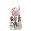 Vintage Boho Women Loose Summer Sleeveless 3d Floral Print Tank Mini Dress For Effortless Style