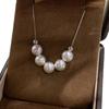 Zhuji Freshwater Pearl Necklace - Adjustable 5-Bead High-Luster Pendant, Comparable to Akoya