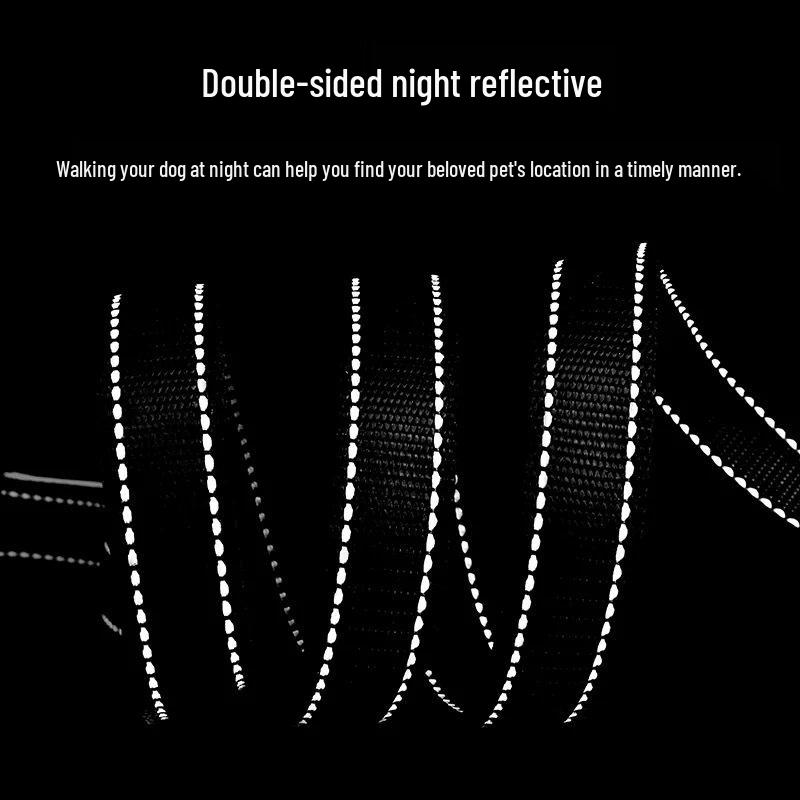 Reflective Double Layer Nylon Dog Leash for Medium & Large Dogs 183cm x 2.5cm красный