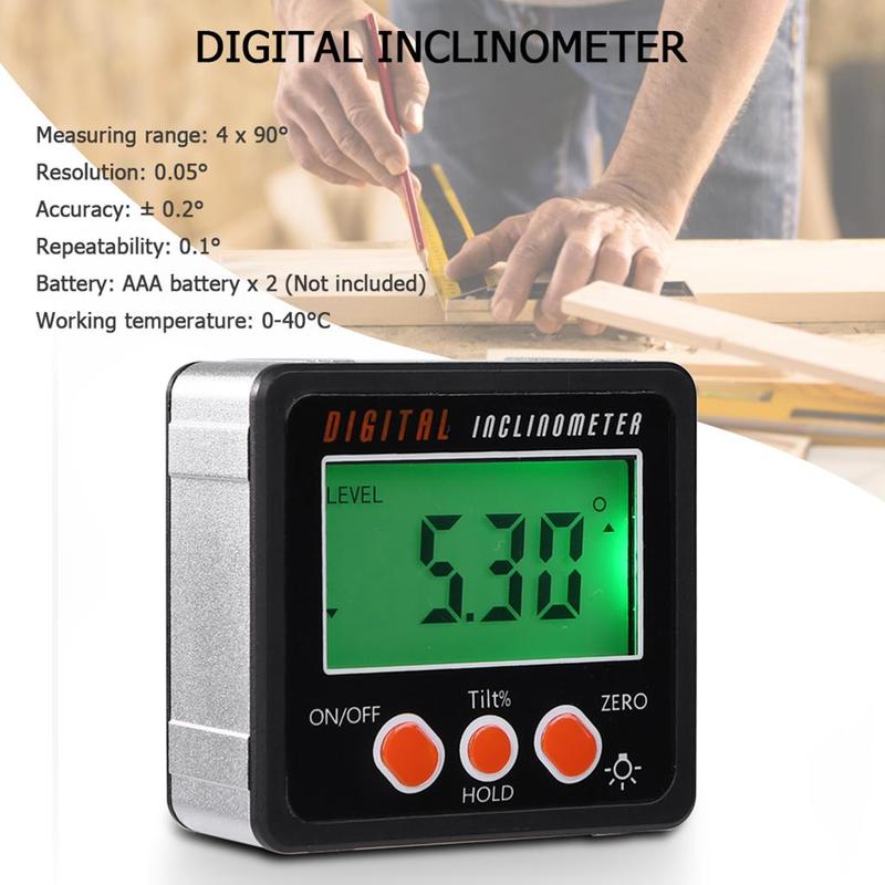 Angle Gauge Digital Protractor/Inclinometer/Angle Finder with Magnetic Base -