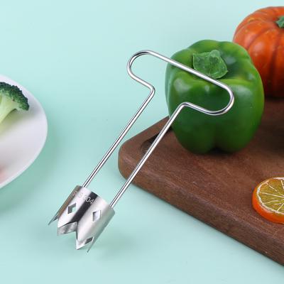 Red Bell Pepper Corer 304 Stainless Steel Fruit and Vegetable Corer Tool Pepper Deseeder for Vegetables Fruit Kitchen Utensils
