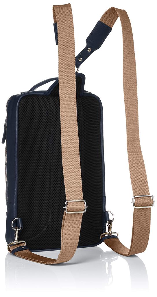 Cherica Genuine Leather 2-Way Backpack, PIPE, Navy