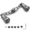 HEIGHTEN Arch Pillar Series 88mm/90mm/105mm Reel Handle with 19mm Knob, Compatible with Shimano, Daiwa, and Abu Baitcasting Reels (90mm - Gunmetal) (0