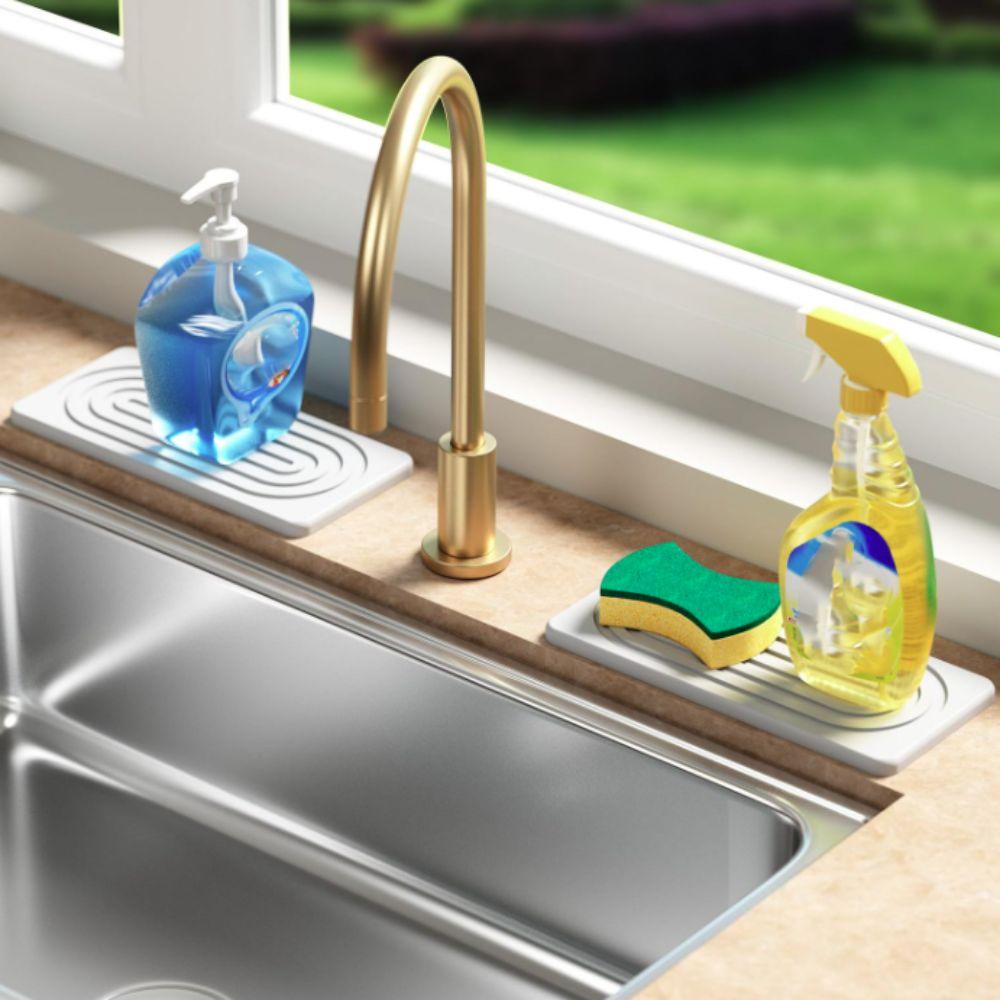 2 Piece Non Slip Diatom Mud Bathroom Tray Molds Resistant Moisture Wicking Tray Soap