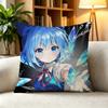 TTouhou Anime Game Character  Pillow Case Square DoubleSided Sofa Cushion Cover Bedroom Bedside Pillow