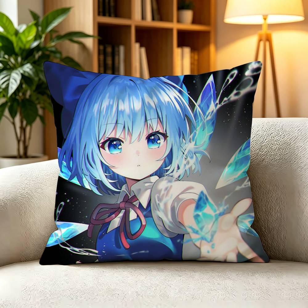TTouhou Anime Game Character Pillow Case Square DoubleSided Sofa Cushion Cover Bedroom Bedside Pillow