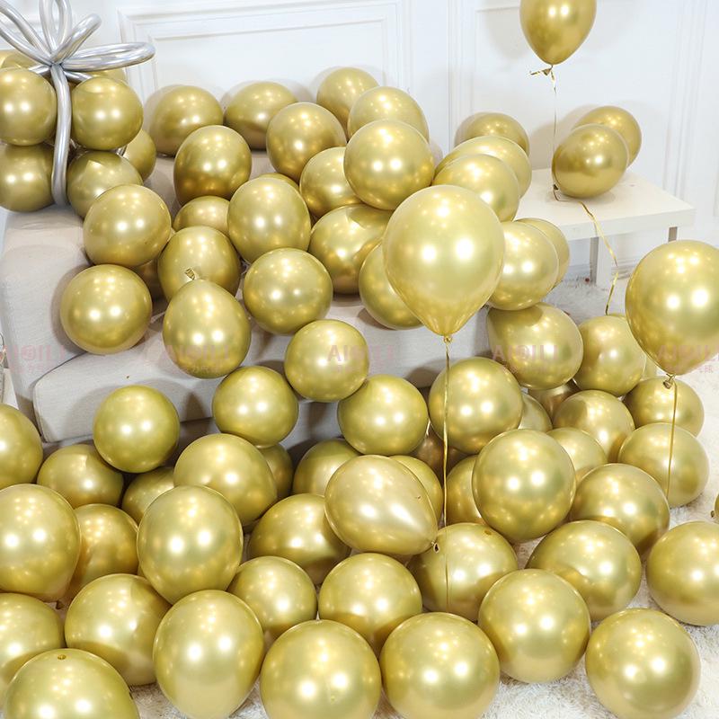 10" Metal Latex Balloon for Birthday & Wedding Decorations, 1.8g, Single Piece Delivery